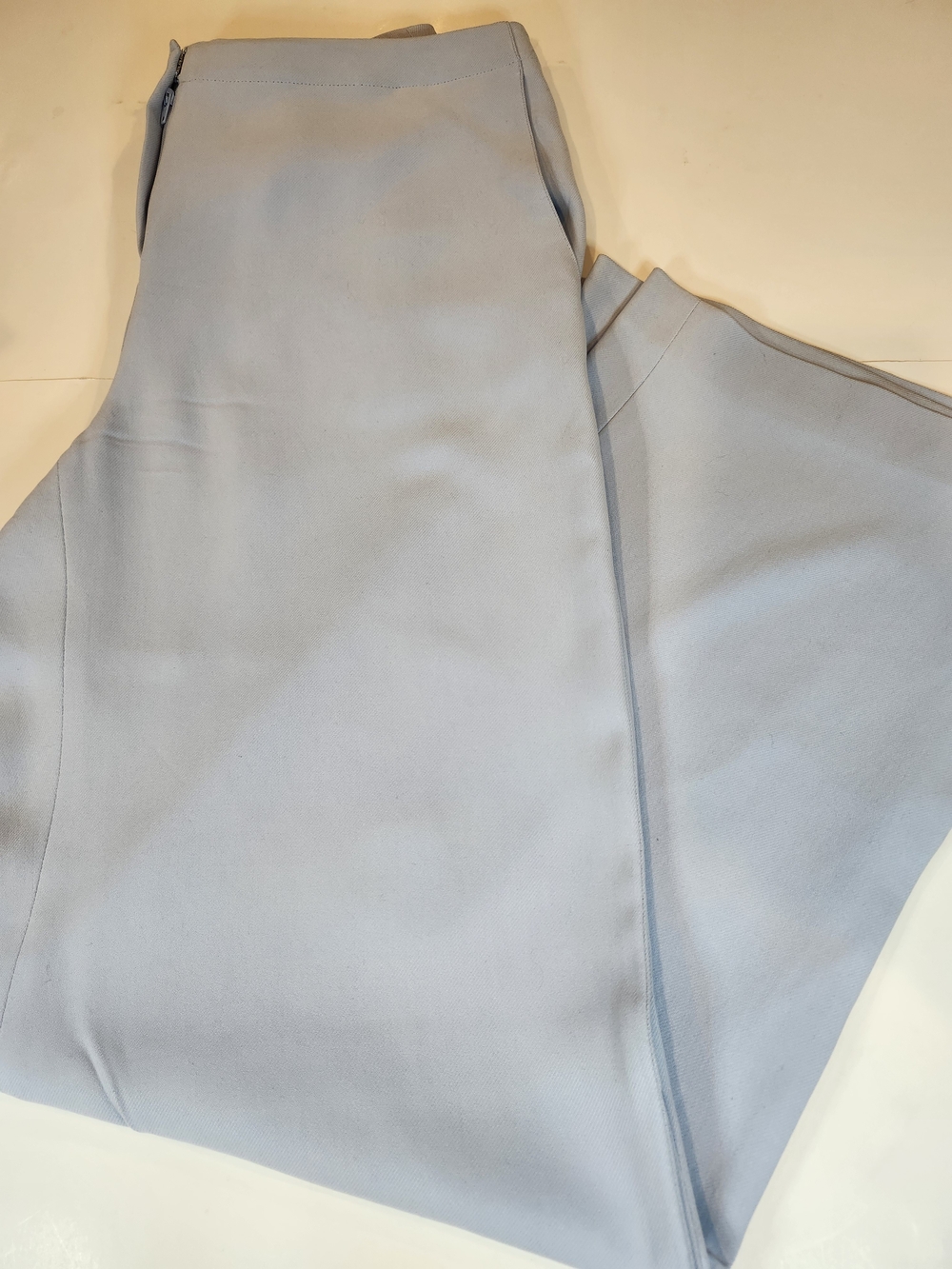 Lauren Ralph Lauren Women's Light Blue Silk Trouser Pants Size 6P Wide Leg